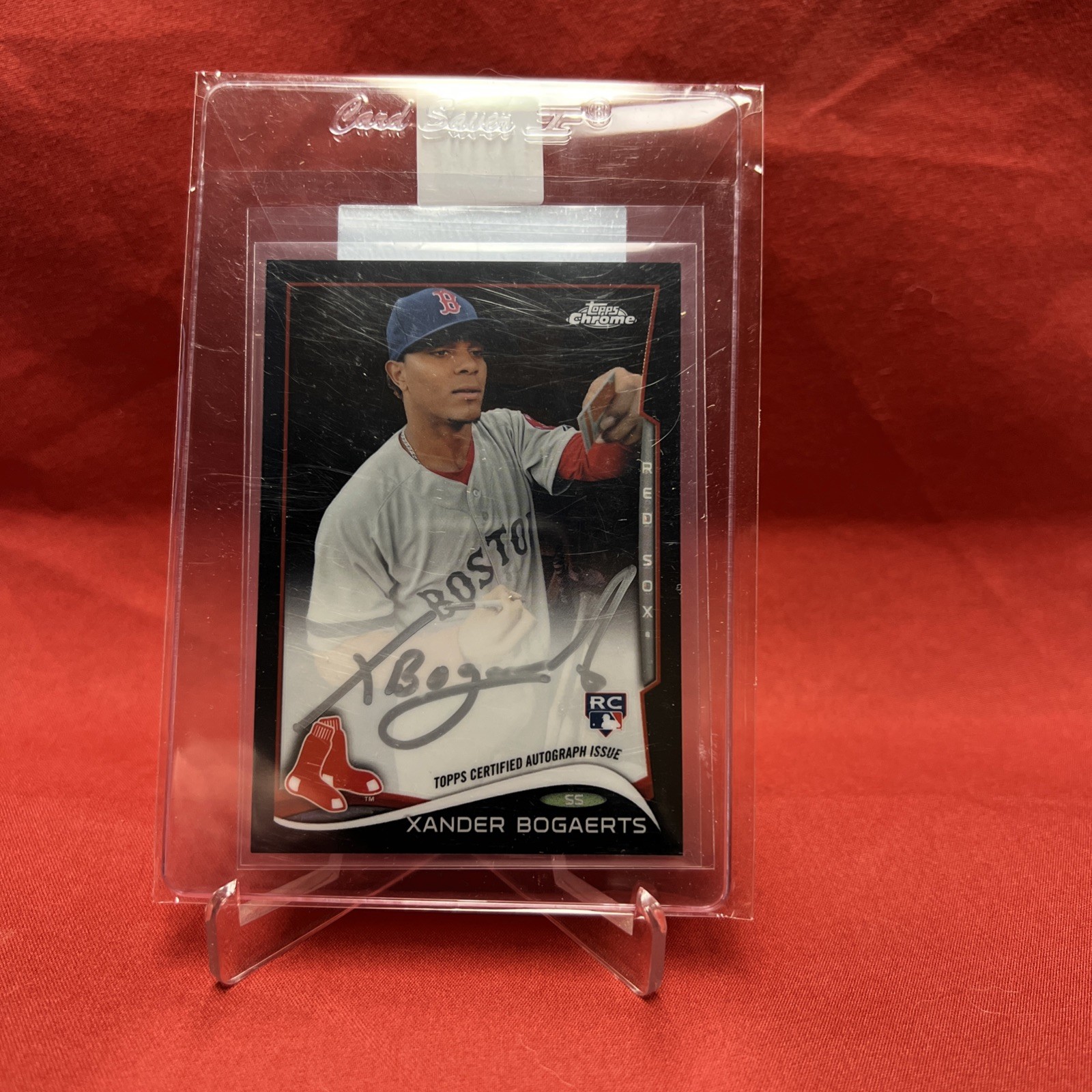 Xander Bogaerts 2014 Topps Chrome Black Refractor Silver Ink Auto 14/25 RC