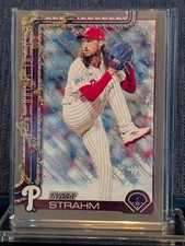 2025 Topps Holiday #H71 Matt Strahm Silver Glitter Holiday