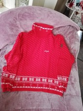 Damen Ski Pullover Almgwand in 48 Zustand Top Farbe Rot Langarm Winter Warm
