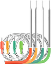 Wifi Meat Thermometer 4-Pack Kit with Replacement Colored Probe, Compatible with