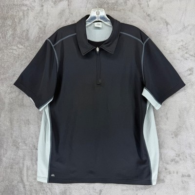 Alo Coolfit Mens XL Black Gray Quarter Zip Performance Polo Golf Athletic  Shirt | eBay