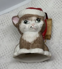 Jasco  Caring Critter Chimer Adorable Christmas Cat Bell READ