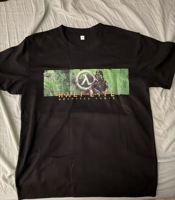Half-Life Opposing Force Double Sided Tee Retro Game Graphic Shirt