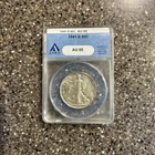 1941 S ANACS AU 55 Liberty Walking Silver Half Dollar, Original Color Tone