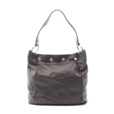 Prada Leather Shoulder Bag Women Brown One Size
