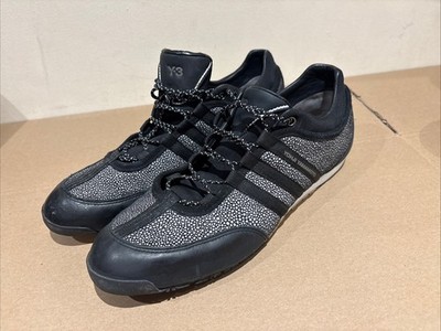 Yohji Yamamoto Y-3 x Adidas Black Leather Sneaker/Boxing Sneaker - UK 10