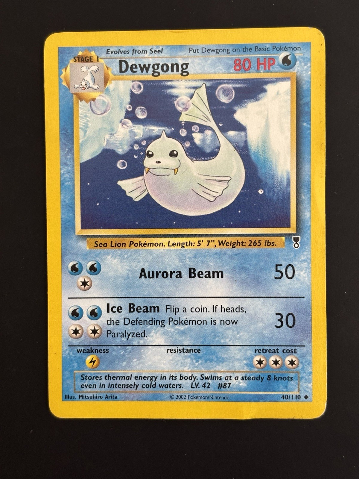 Pokemon TCG Dewgong Card 40/110 Legendary Collection Regular LP