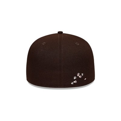 New Era 59FIFTY Classic Logo Brown Sakura Cherry Blossom Cap Hat