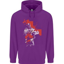 St Georges Day Knights Templar Crusader Mens 80% Cotton Hoodie