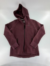 Nike Sportswear Tech Fleece Full Zip Hoodie Red Sepia Women Sz S FB8338-218 NWOT
