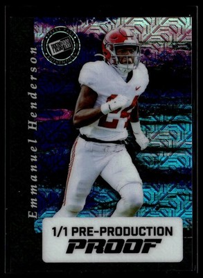2024 Leaf Press Pass Emmanuel Henderson Mojo Pre Prod Proof 1/1