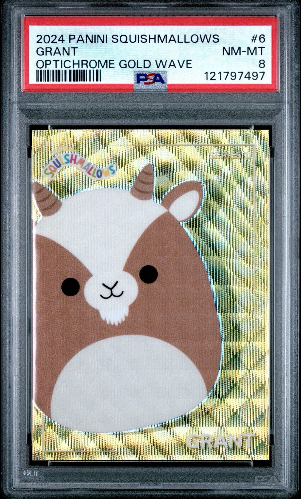 Squishmallow Grant Gold Wave 8/10 - PSA 8  - POP 1 - None Graded - READ BELOW 