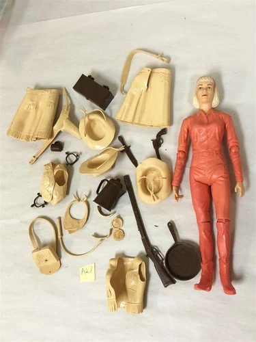 1960s MARX JOHNNY WEST RARE ORANGE JANE WESTE w ACCESSORIES LOT #27