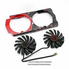 Pair Fans Cooler Fan For MSI GTX 1080 1070 1060 960 RX470 480 PLD10010S12HH 95mm