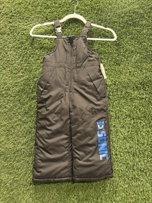 Sonic the Hedgehog Kids Snow Bib Overalls Black Insulated 3T Winter Ski