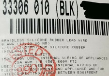 Belden 33306 #6awg Braidless Silicone Hook-up/Lead Wire 150C 600V Black /10ft