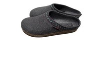 Haflinger GZ Classic Grizzly Charcoal Wool Clogs Slip On 40 EU US 9