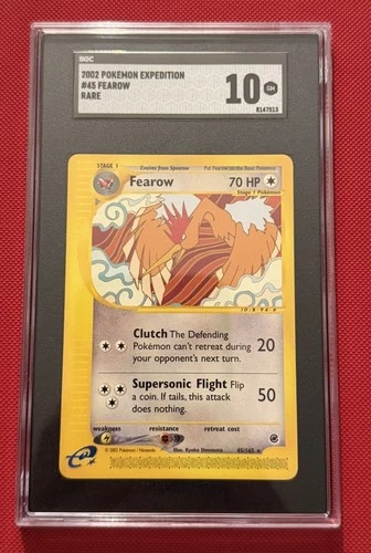Pokémon TCG Fearow Expedition Base Set 45/165 Regular Rare SGC 10