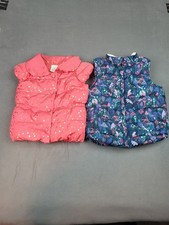 Lot Of 2 Gymboree Jackets Girls 5y To 8y Puffer Vest Lightweight AOP Cute Coats