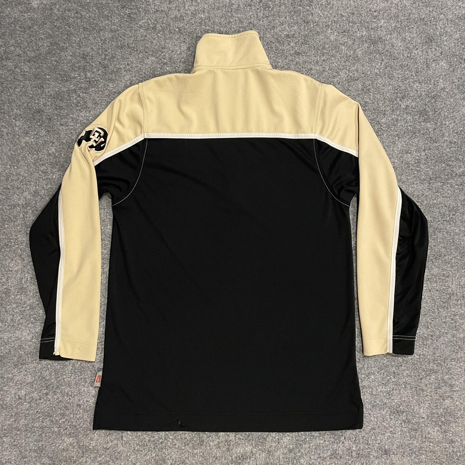 Colorado Buffaloes 1/4 Zip Shirt Mens M Black Gold College Nike Dri Fit thumbnail 2