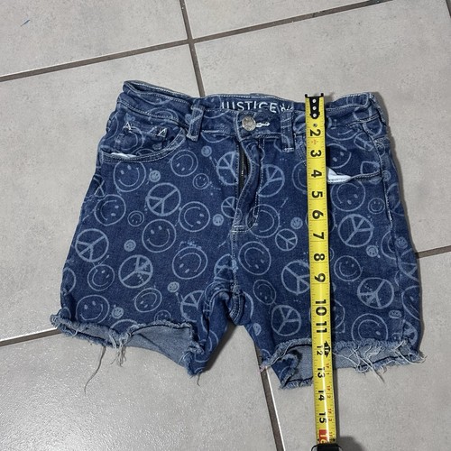 Pantalones Cortos de Denim Justice Niños Niña Azul Paz Corte Midi Talla 16 - Imagen 7 de 7