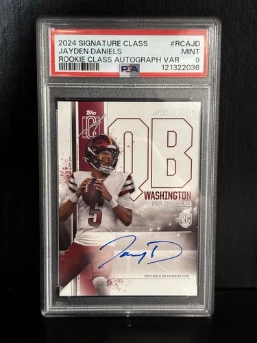 2024 Topps Signature Class JAYDEN DANIELS Rookie Class AUTO #RCA-JD PSA 9 MINT