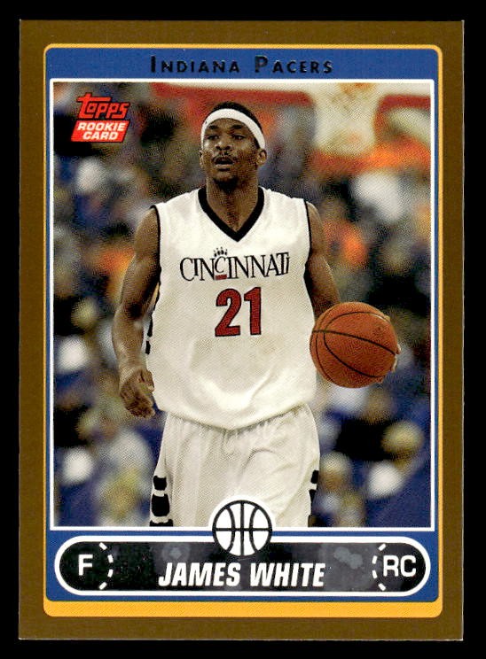 James White 2006-07 Topps Gold #/500 #239 Indiana Pacers ESE