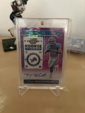 2019 Panini Contenders Optic FOTL TJ Hockenson Purple Pulsar Rookie Ticket Auto