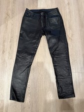 Rick Owens FW23 Luxor Black Leather Tyrone Pants Sz 54