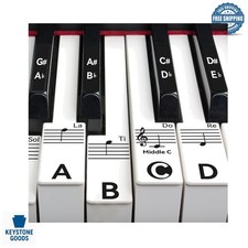 Removable Transparent Piano Keyboard Stickers for Beginners  Kids