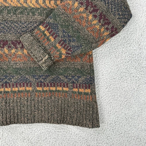 Vtg American Eagle 100% Shetland Wool Sweater Women Medium Fair Isle Nordic - Picture 19 of 19