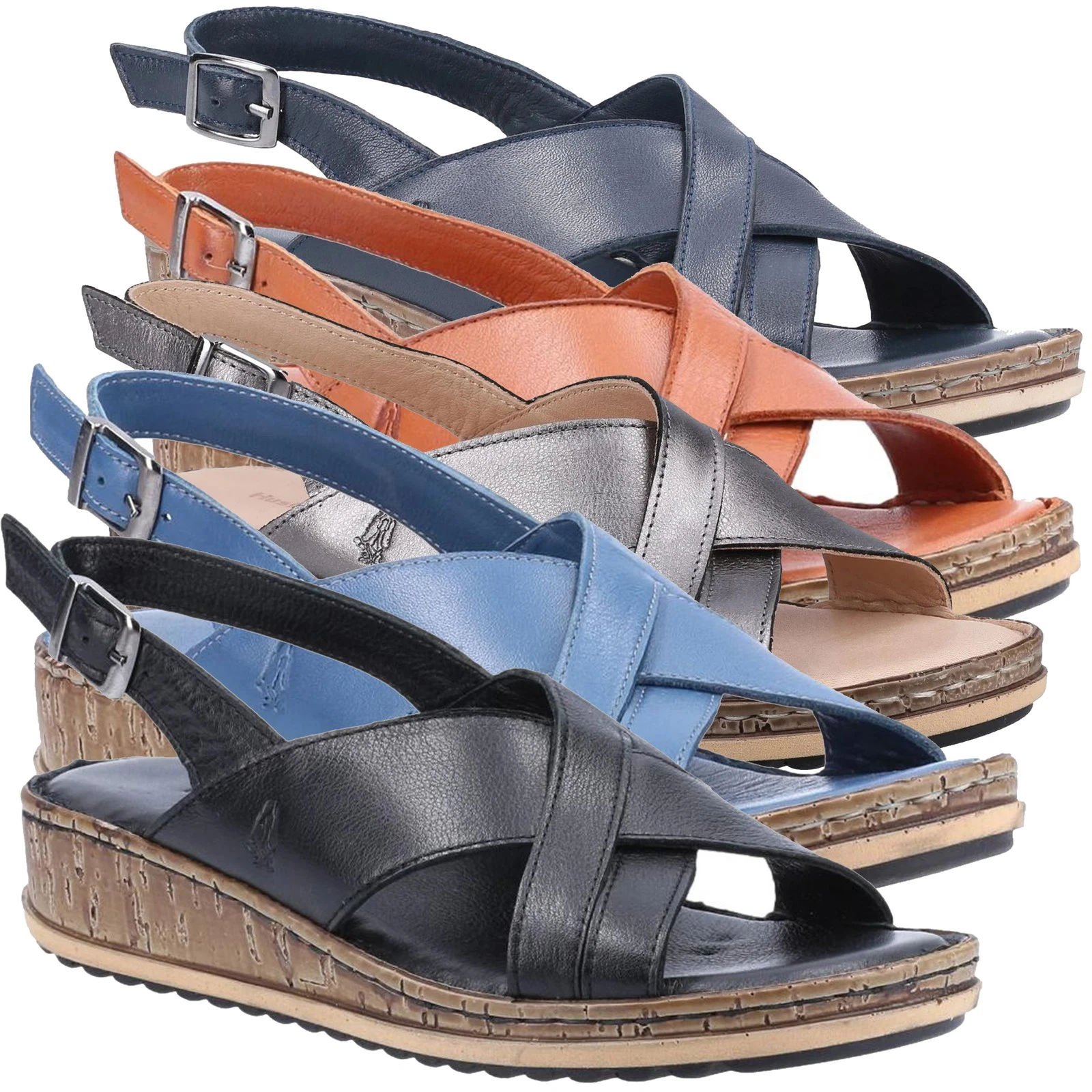 Womens Hush Puppies Elena Crossover Casual Strap Buckle Sandals Sizes 4 to 8
Opens in a new window o