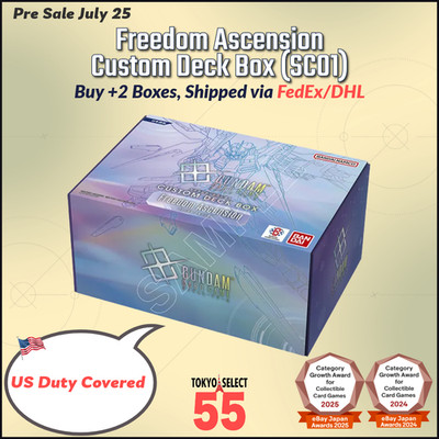 Freedom Ascension Custom Deck Box SC01 Japanese Sealed Gundam Card