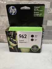 Genuine HP 962 BLACK 2 Pack Original Ink Cartridges (2 Pack) Jun 2021