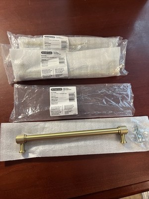 LOT OF 3 Amerock BP37747BBZ Faraday 8-13/16'' CenterCenter Knurled Bar Gold *READ