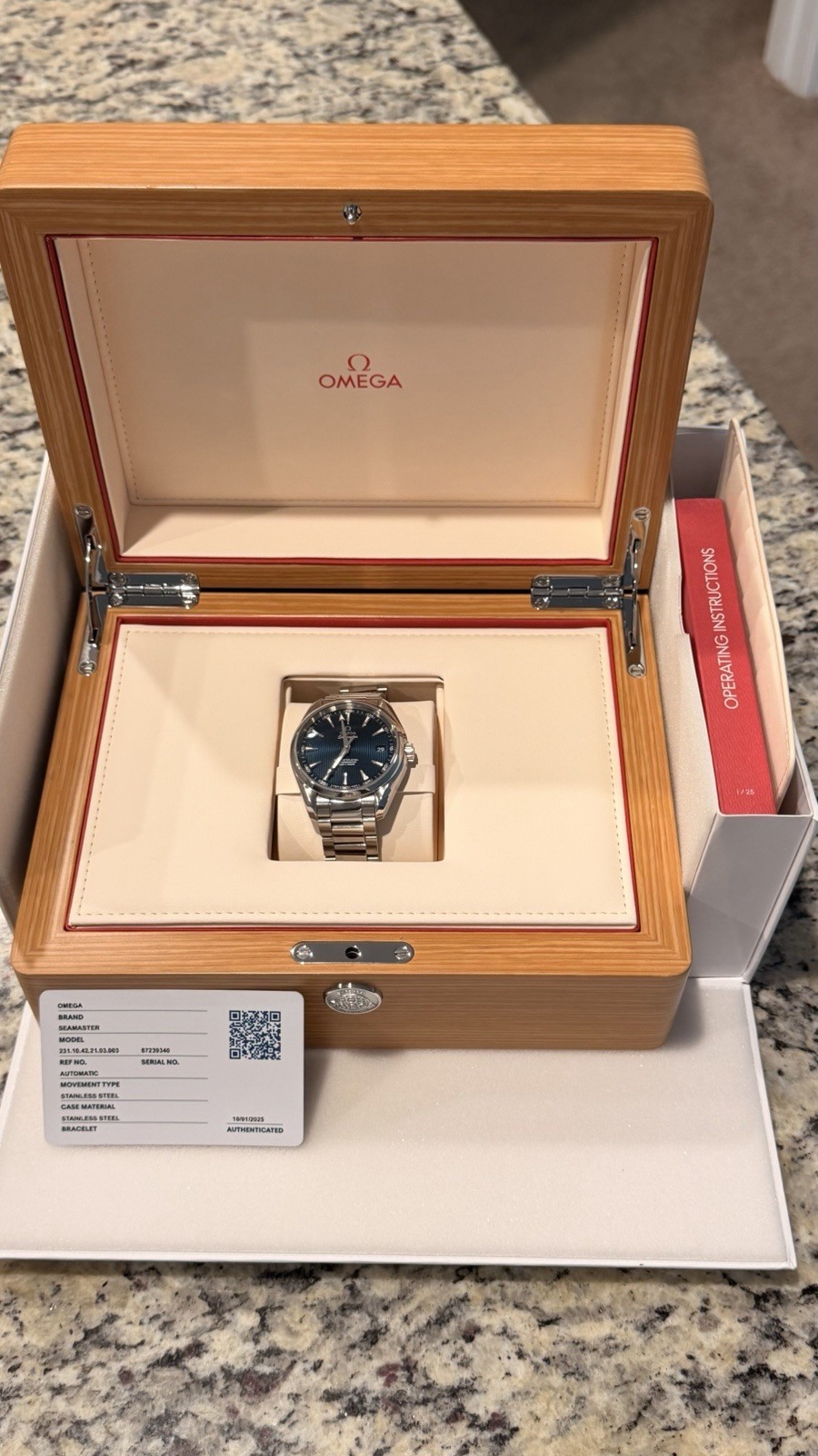 OMEGA Seamaster Aqua Terra Co-Axial Chronometer Automatic Stainless Steel 150m