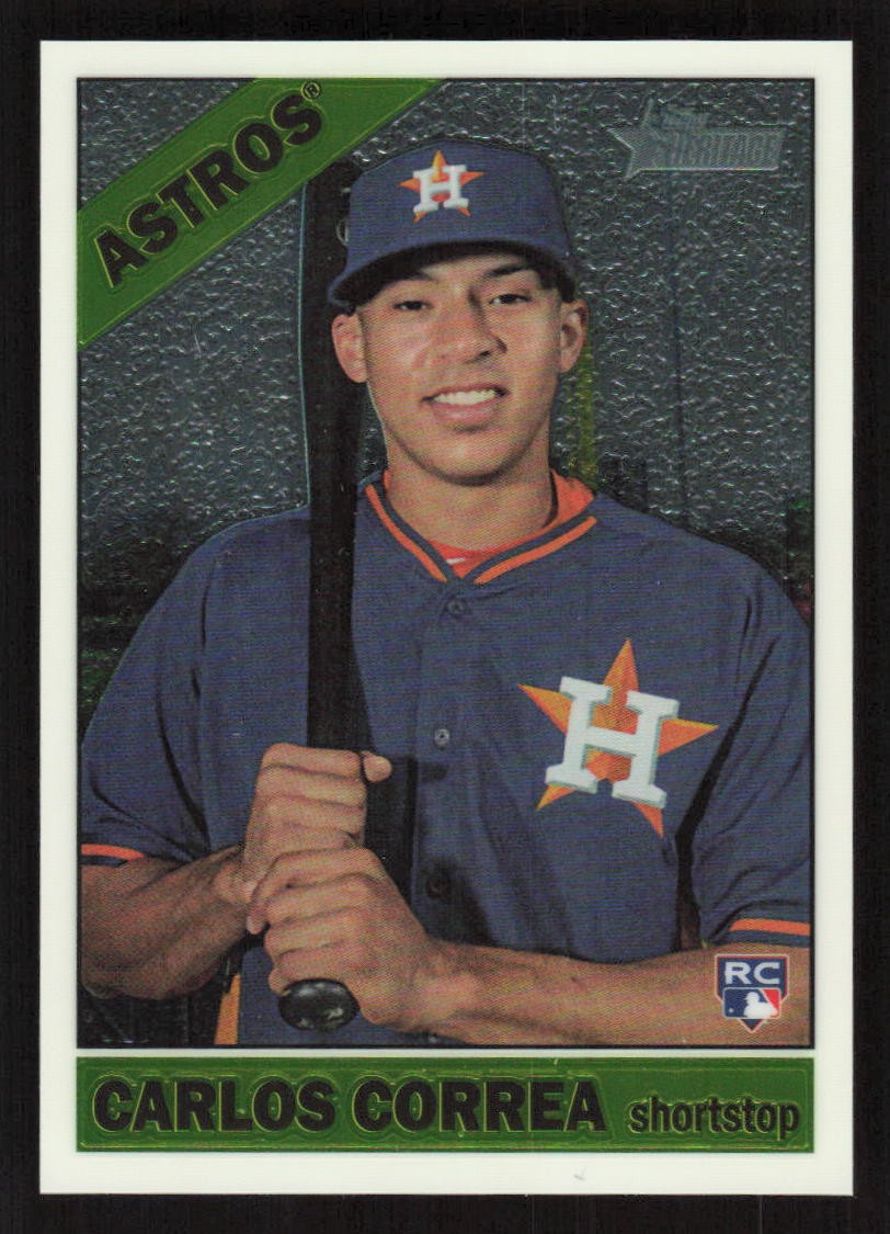 2015 Topps Heritage Carlos Correa Chrome #/999 RC Rookie #563 Card - Quantity!
