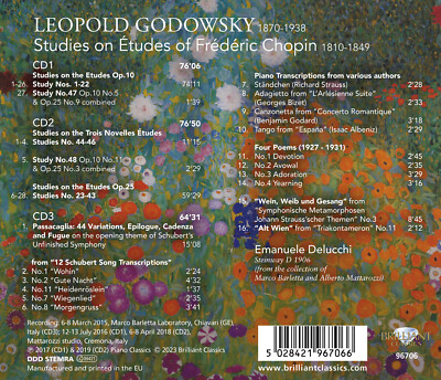 GODOWSKI Complete Studies on Chopin / Emanuele Delucchi 3CD NEW