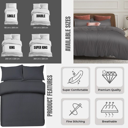 100% EGYPTIAN COTTON DUVET QUILT COVER SET BEDDING SETS DOUBLE SUPER KING SIZES - Picture 36 of 69