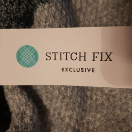 Medium Sweater Crew Neck Color Block Blue Aqua SOFT NEW Pink Clover Stitch Fix - Picture 9 of 11