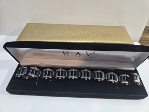 Kay Jewelers Men Black Bracelet, Original Box - Picture 5 of 7
