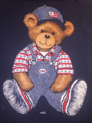 Chic USA bear T-shirt size adult large, pre-owned - Picture 3 of 12