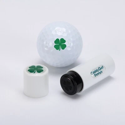 CADDYGOLFSTAMPS Lucky 4 Blatt Kleeblatt Fußball Design Golfball Stempel Marker