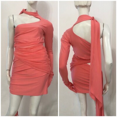 MUGLER X H&M Kleid Dress rosa Mesh Gr. M - NEU