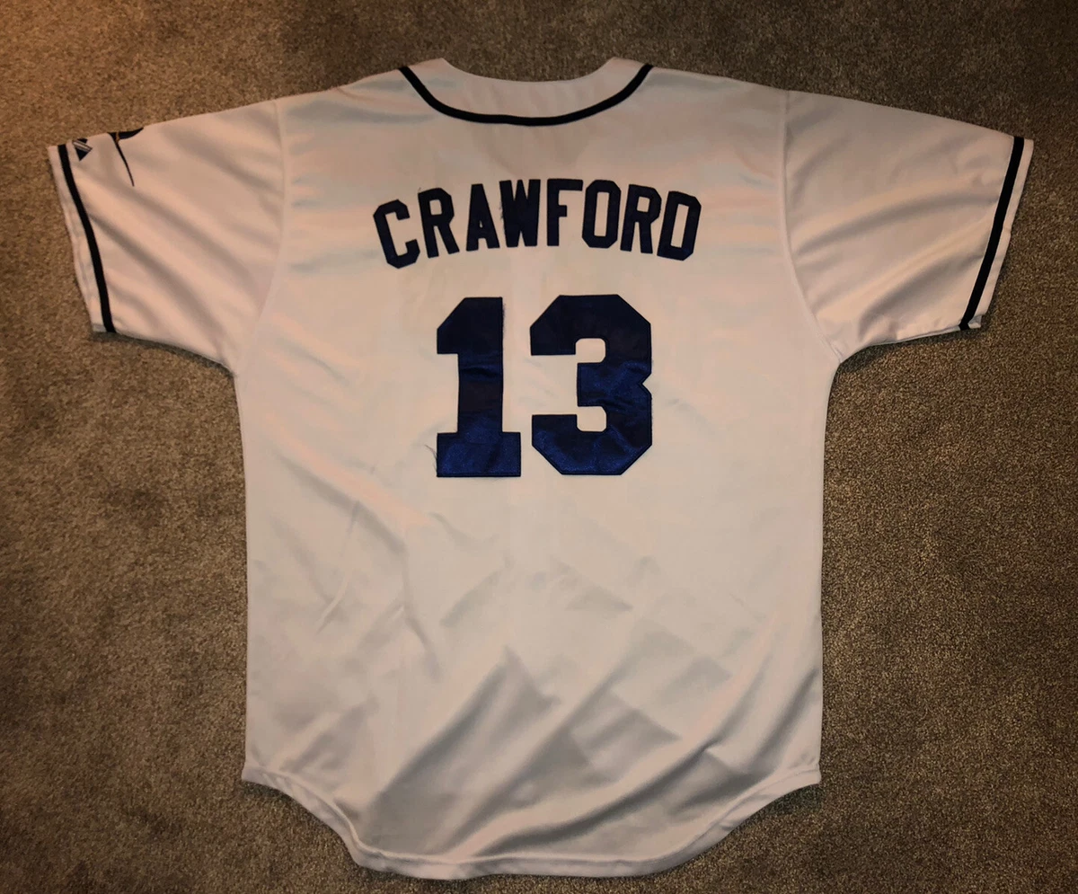 Rays Majestic Mens MLB Carl Crawford 13 Tampa Bay Jersey Size 52
