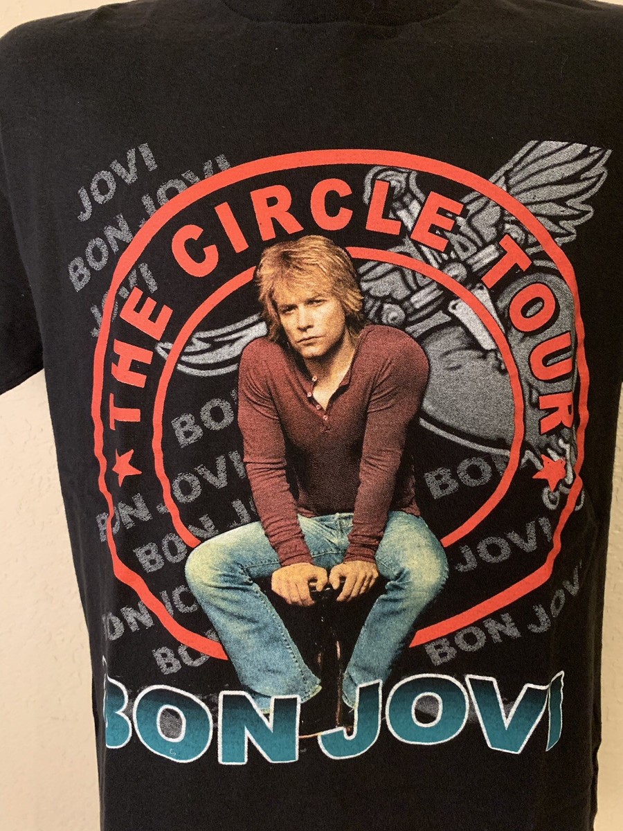 Bon Jovi The Cirlcle Tour 2010 Double Sided T-shirt. Size