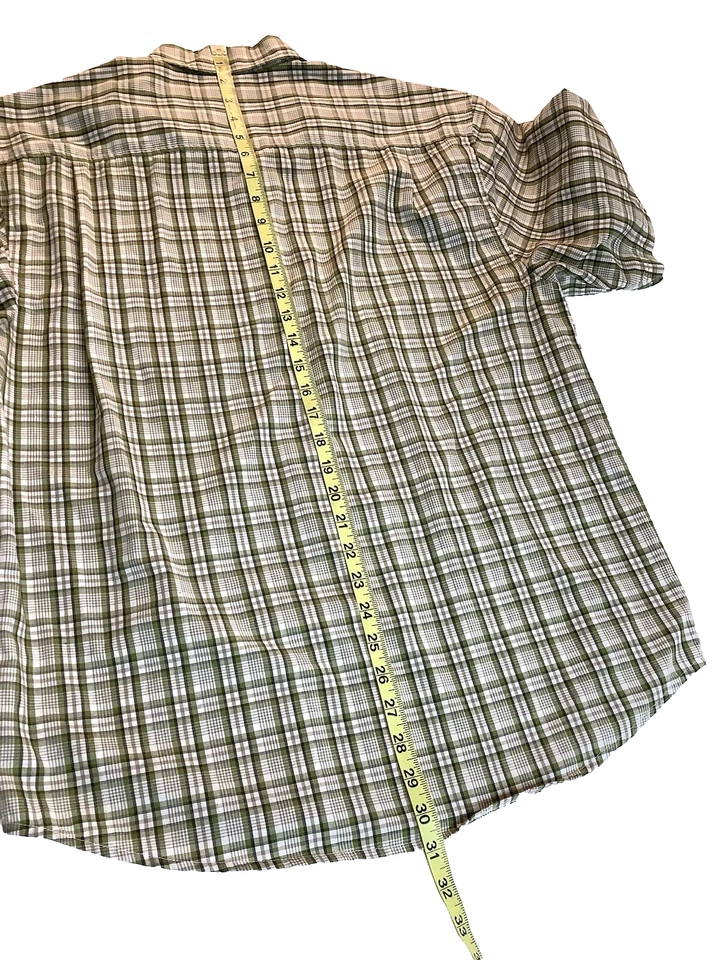 Wolverine Green Plaid Button Short Sleeve Mens Size Medium - Image 4 of 4