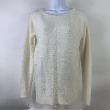 NEW Express Sweater Women's Small Long Sleeve Round Neck White Soft Casual NWT