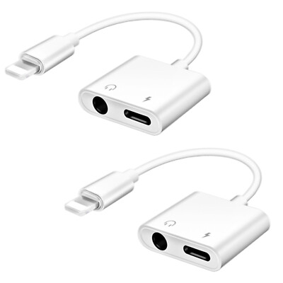 2PCS Dual Headphone Charger in Adapter for iPhone 13