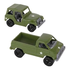 Tim Mee Processed Plastic Strombecker Army Men Green Jeep Pickup Truck  Vehicles